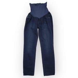 Indigo Blue Maternity Jeans Darkwash Straight Leg